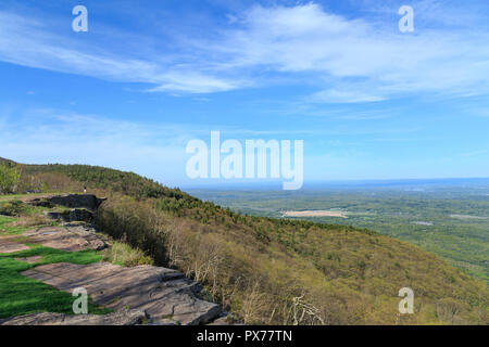 Website der Historischen Catskill Mountain House mit Blick über New York Landschaft, in der Nähe von Tannersville, New York, USA Stockfoto