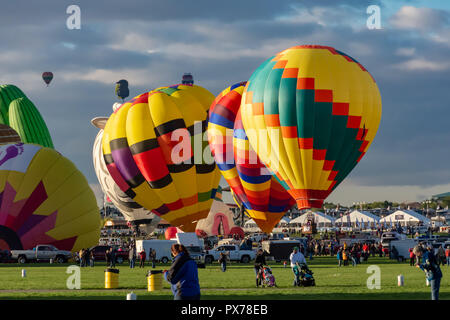 Albuquerque jährlich feiert größten Heißluftballon der Welt fiesta Anfang Oktober Stockfoto