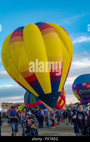 Albuquerque jährlich feiert größten Heißluftballon der Welt fiesta Anfang Oktober Stockfoto