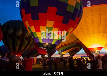 Albuquerque jährlich feiert größten Heißluftballon der Welt fiesta Anfang Oktober Stockfoto