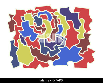 Zusammenfassung Hintergrund Muster in der Hand gezeichneten Stil. Bunte Vektor Illustration. Stockfoto