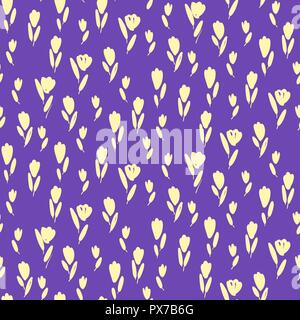 Garten Tulpen Blumen nahtlose Muster. Botanische Illustration in Hand gezeichneten Stil. Vektor floral Design für Kosmetik, Parfüm, Textildruck Stock Vektor