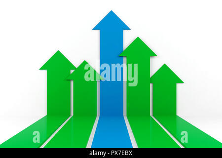 Business Pfeil Grafik, 3D-Rendering Stockfoto