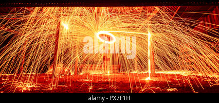 Farbe der Schöpfung von Stahlwolle. Stockfoto