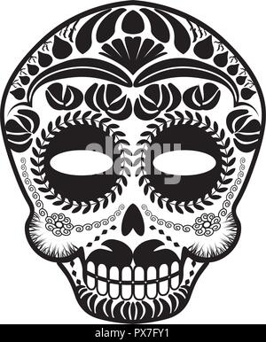 Mexikanische Calavera Schädel Stock Vektor