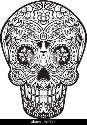 Mexikanische Calavera Schädel Stock Vektor