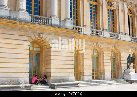 Das Schloss von Versailles war die wichtigste Royal von Frankreich von 1682 unter Louis XIV Wohnen bis zum Beginn der Französischen Revolution 1789. Stockfoto