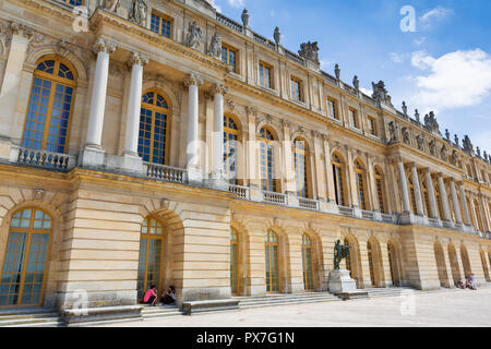 Das Schloss von Versailles war die wichtigste Royal von Frankreich von 1682 unter Louis XIV Wohnen bis zum Beginn der Französischen Revolution 1789. Stockfoto