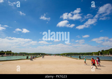 Das Schloss von Versailles war die wichtigste Royal von Frankreich von 1682 unter Louis XIV Wohnen bis zum Beginn der Französischen Revolution 1789. Stockfoto