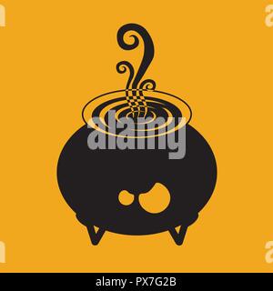 Halloween Symbol: Die Murmeln Kessel Stock Vektor