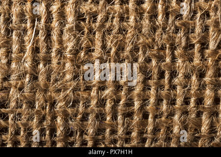 Sackleinen, dass das ganze Bild als Textur oder Hintergrund verwendet werden belegt Stockfoto