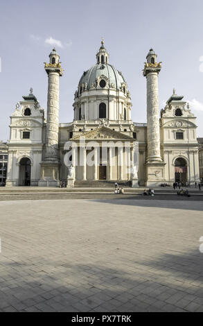 Karl's Kirche, Österreich, Wien, Karlsplatz Stockfoto