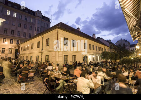 Wien, Spittelberg, restaurant Amerlingbeisl, Lux, Plutzerbraeu, Österreich, 7. Bezirk Stockfoto