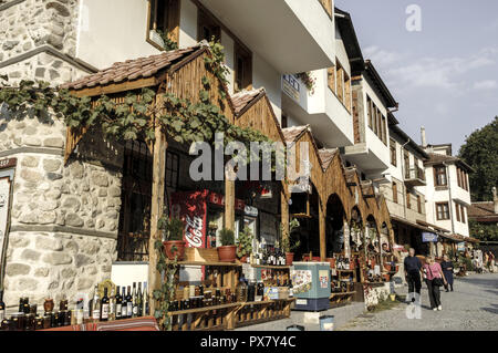 Melnik, bekannte Weinregion, Weinverkauf, Bulgarien, Pirin-Gebirges Stockfoto