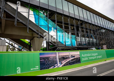 Bau von Sydney metro Hill U-Bahn station Rouse auf Australiens größten öffentlichen Projekt im Bereich der Verkehrsinfrastruktur, Sydney, Australien Stockfoto