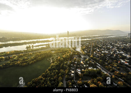 Milleniumstower, Österreich, Wien, Wien, 22. Bezirk, Donaucity Stockfoto