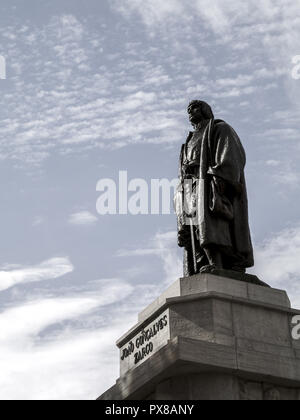 Funchal, Statue Joao Goncalves Zarco, Seemann, Wiederentdeckung von Madeira, Portugal, Madeira Stockfoto