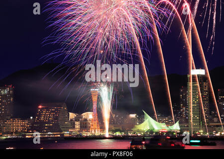 Minato Kobe Strand Feuerwerk Festival in Kobe Stockfoto