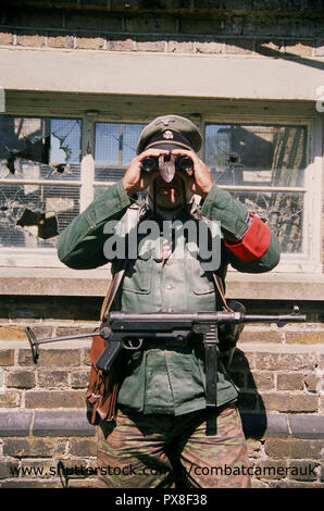 WW 2 Deutsche Unteroffizer (REENACTOR) Stockfoto