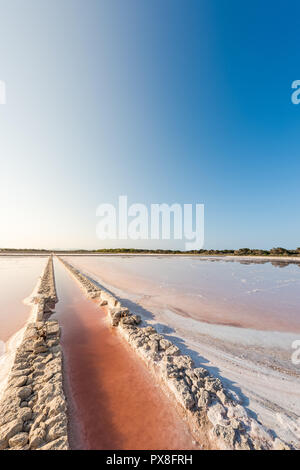 Salzseen in Formentera, Spanien Stockfoto