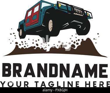 Offroad extreme Abenteuer. Automotive logo Vorlage. Vector Illustration Stock Vektor