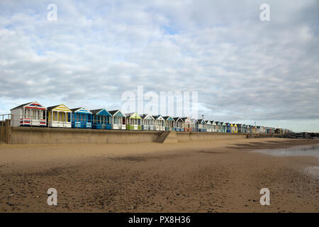 Strandhütten, Southwold, Suffolk, England, Stockfoto