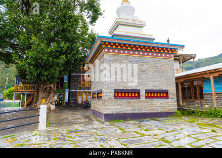 Ngawal Dorf, Annapurna Conservation Area, Nepal - Juli 24, 2018: Traditionelle Architektur in Ngawal Dorf, Annapurna Conservation Area, Nepal Stockfoto