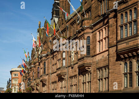 Eine äußere Detail der Fassade von Coventry City Rat Haus auf Earl Street im Stadtzentrum von Coventry UK Stockfoto