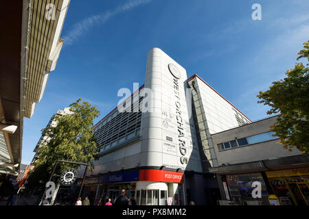 Das Äußere des West Obstgärten Einkaufszentrum auf smithford Weg in Coventry City Centre Großbritannien Stockfoto