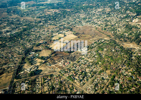 Simbabwes Hauptstadt Harare Luftaufnahmen Stockfoto