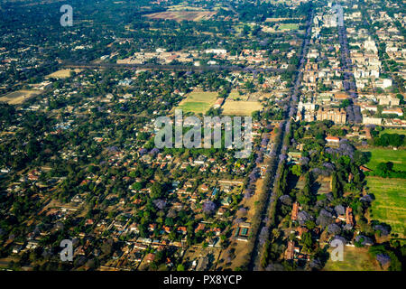 Simbabwes Hauptstadt Harare Luftaufnahmen Stockfoto