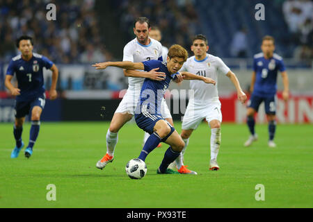 Saitama, Japan. 16 Okt, 2018. Yuya Osako (JPN) Fußball: kirin Challenge Cup 2018 Match zwischen Japan 4-3 Uruguay an der Saitama Stadion 2002 in Saitama, Japan. Quelle: LBA/Alamy leben Nachrichten Stockfoto