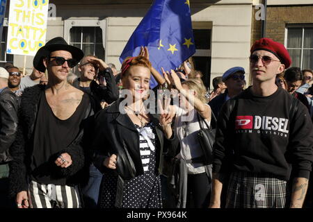 London, UK, 20. Oktober, 2018. Die Abstimmung März. Quelle: Martin Kelly/Alamy Leben Nachrichten. Stockfoto