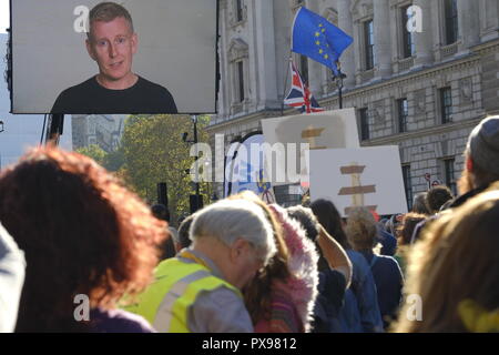London, UK, 20. Oktober, 2018. Die Abstimmung März. Quelle: Martin Kelly/Alamy Leben Nachrichten. Stockfoto