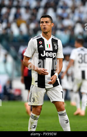 Allianz Stadion, Turin, Italien. Okt, 2018 20. Serie A Fussball, Juventus gegen Genua; Cristiano Ronaldo von Juventus Turin Credit: Aktion plus Sport/Alamy leben Nachrichten Stockfoto