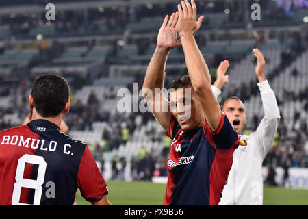 Turin, Italien. Okt, 2018 20. Während der Serie ein Fußballspiel zwischen Juventus Turin und Genua CFC bei Allianz Stadion am 20. Oktober 2018 in Turin, Italien. Quelle: FABIO UDINE/Alamy leben Nachrichten Stockfoto