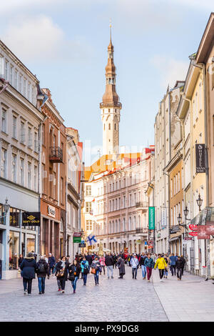 Streetview Altstadt Talinn in Estland Stockfoto
