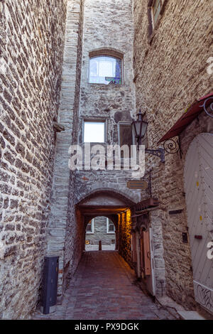 St. Katharina-Passage n der Altstadt von Tallinn, Estland Stockfoto