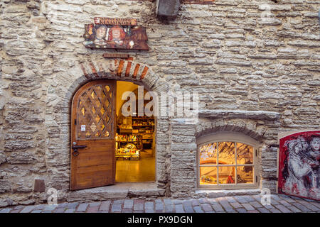 St. Katharina-Passage n der Altstadt von Tallinn, Estland Stockfoto