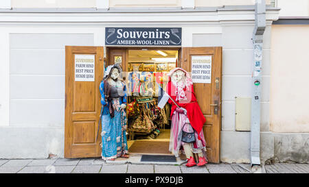 Marionette Souvenirshop Talinn in Estland Stockfoto