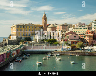 Nervi, ein Fischerdorf im District von Genua, Ligurien, Italien Stockfoto