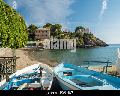 Nervi, ein Fischerdorf im District von Genua, Ligurien, Italien Stockfoto