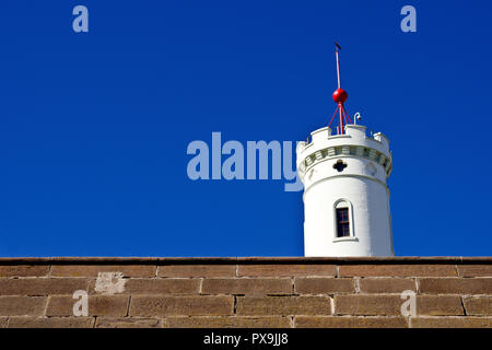 Das Signal Tower in Arbroath, Schottland, Großbritannien. Einst von der Lighthouse Keepers der Bell Rock Leuchtturm, jetzt ist es der Stadt Museum. Stockfoto