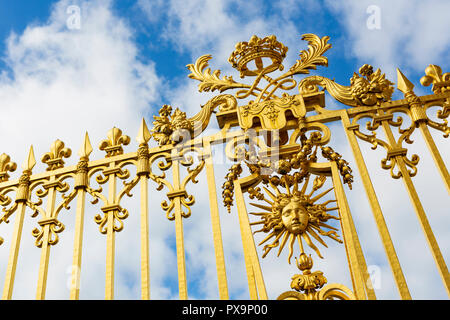 Das Schloss von Versailles war die wichtigste Royal von Frankreich von 1682 unter Louis XIV Wohnen bis zum Beginn der Französischen Revolution 1789. Stockfoto