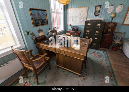 Museum in der hering Hauptstadt der Welt, Siglufjörður, Siglufjordur, im Norden von Island. Stockfoto