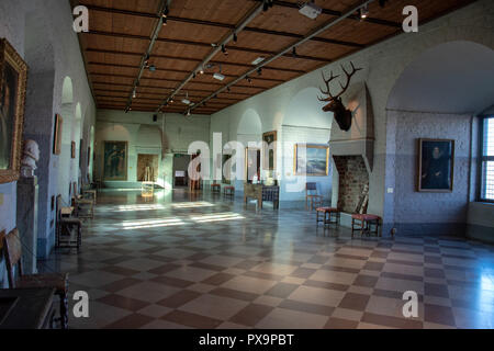 Große Halle von Malmö Burg erbaut im Jahre 1530 von König Christian III. von Dänemark. Es ist Skandinaviens älteste erhaltene Renaissance-schloss. Stockfoto