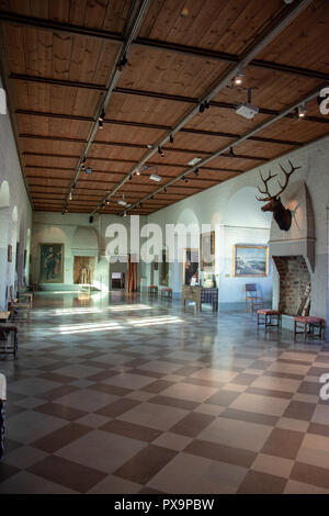 Große Halle von Malmö Burg erbaut im Jahre 1530 von König Christian III. von Dänemark. Es ist Skandinaviens älteste erhaltene Renaissance-schloss. Stockfoto