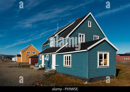 Deutschen Koldewey Forschungsstation für Arktis- und Meeresforschung, Ny-Ålesund, Insel Spitzbergen, Inselgruppe Spitzbergen Stockfoto