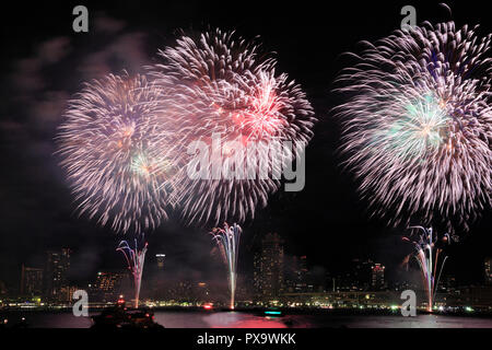 Minato Kobe Strand Feuerwerk Festival in Kobe Stockfoto