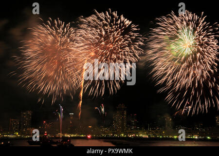 Minato Kobe Strand Feuerwerk Festival in Kobe Stockfoto